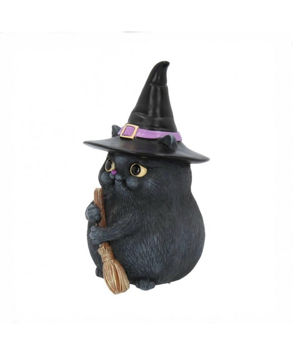 Black Witchy Cat Statue