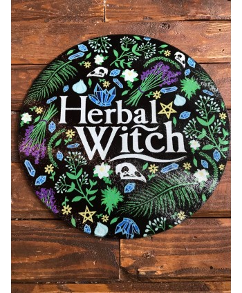 Herbal Witch Glass Chopping Board