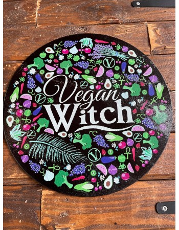 Vegan Witch Glass Chopping Board
