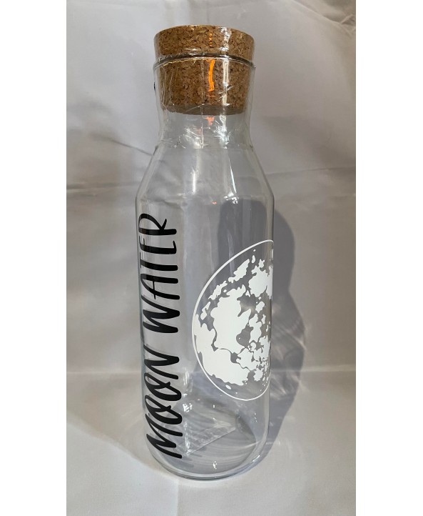 Moon Water Bottle with Cork - Black Moon Water Bottle with Cork - Black