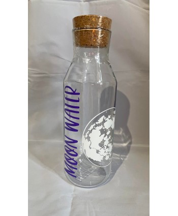 Moon Water Bottle with Cork - Purple