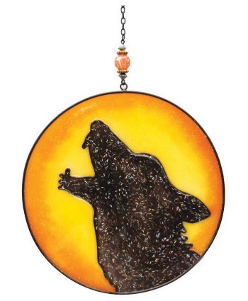 Wolf in Moon Light Catcher 