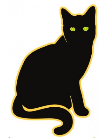 Black Cat Pendle Witch Pin Badge