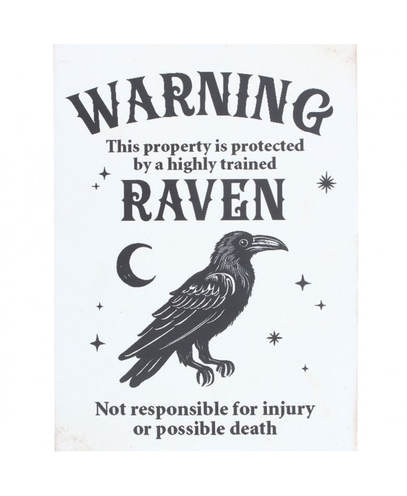 Protected by a Raven Sign