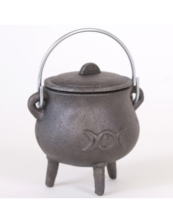 Triple Moon Cast Iron Cauldron - SMALL