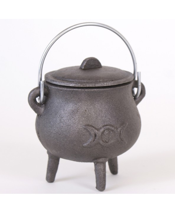 Triple Moon Cast Iron Cauldron - SMALL