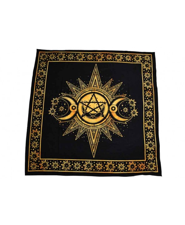 Triple Moon Altar cloth - Gold