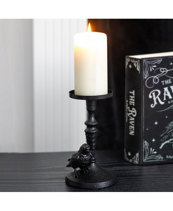 Mystic Raven Pillar Candle Holder