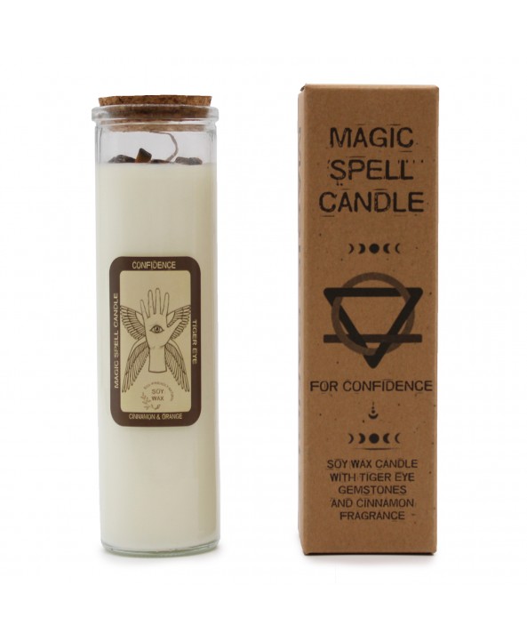 Confidence Magic Spell Glass Tube Candle