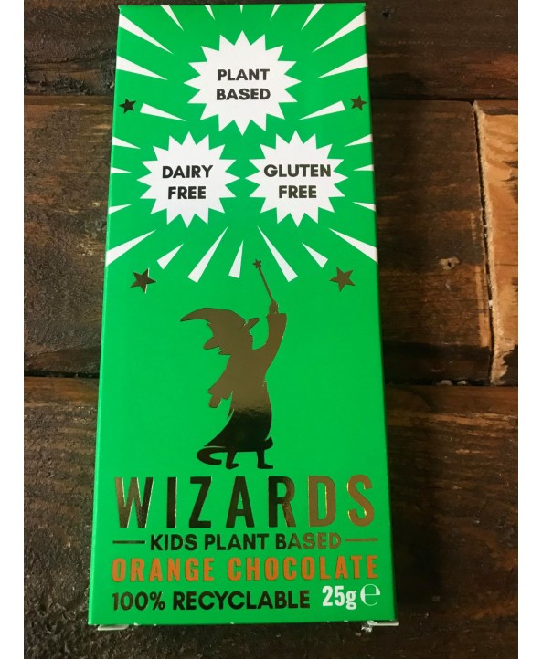 Wizards Kids Chocolate Bar - Plant Based - Orange Wizards Kids Chocolate Bar - Plant Based - Orange