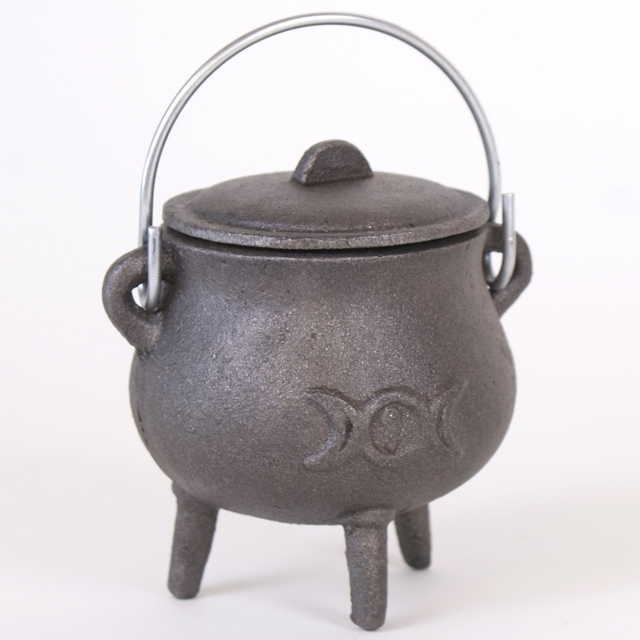 Triple Moon Cast Iron Cauldron – SMALL