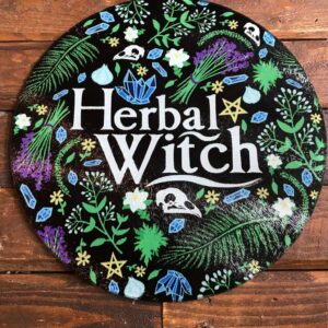 Herbal Witch Glass Chopping Board