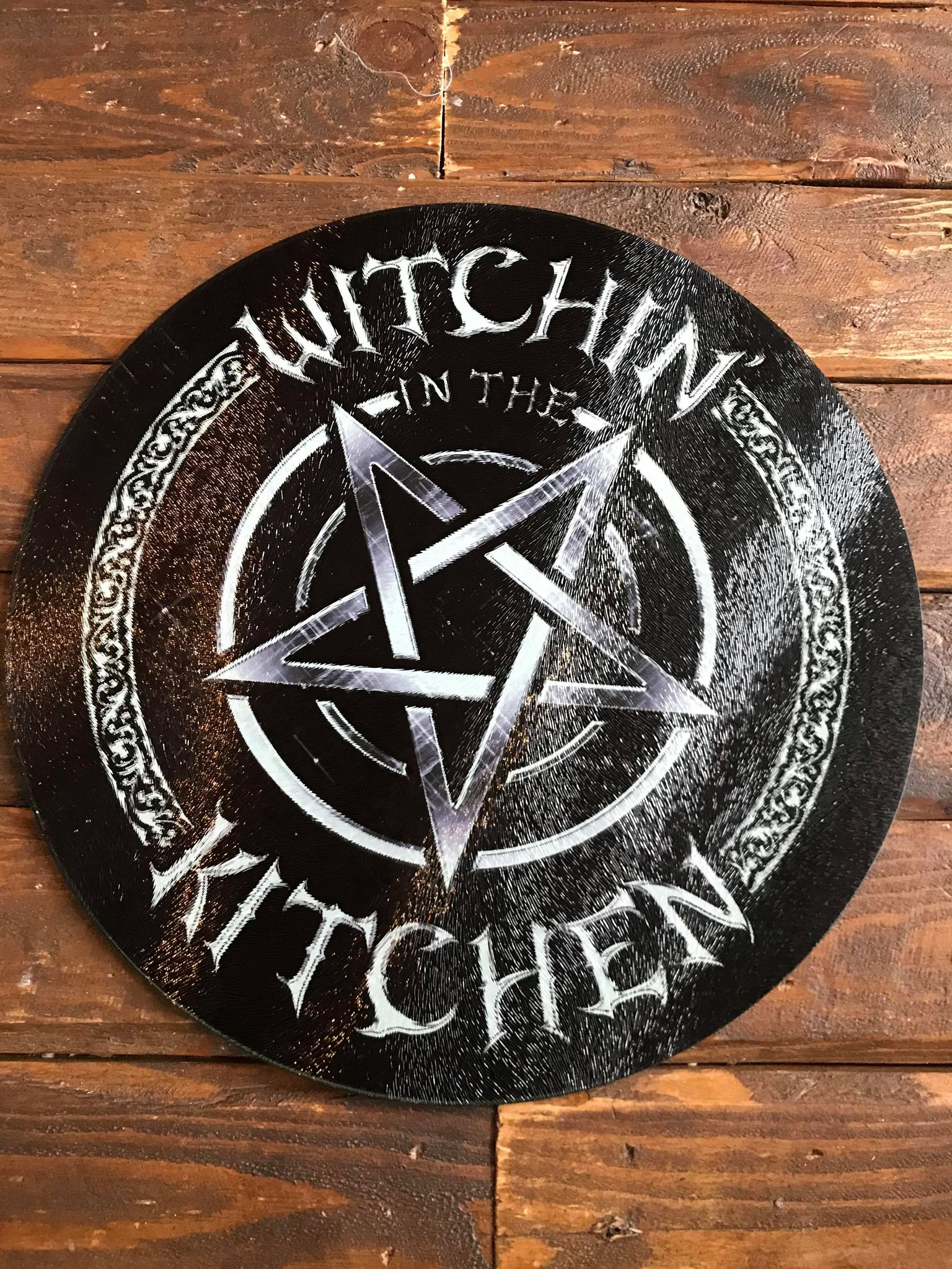 Witchin in the Kitchen Glass Chopping Board