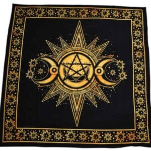 Triple Moon Altar cloth – Gold