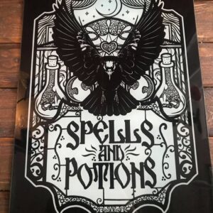 Spells & Potions Glass Chopping Board