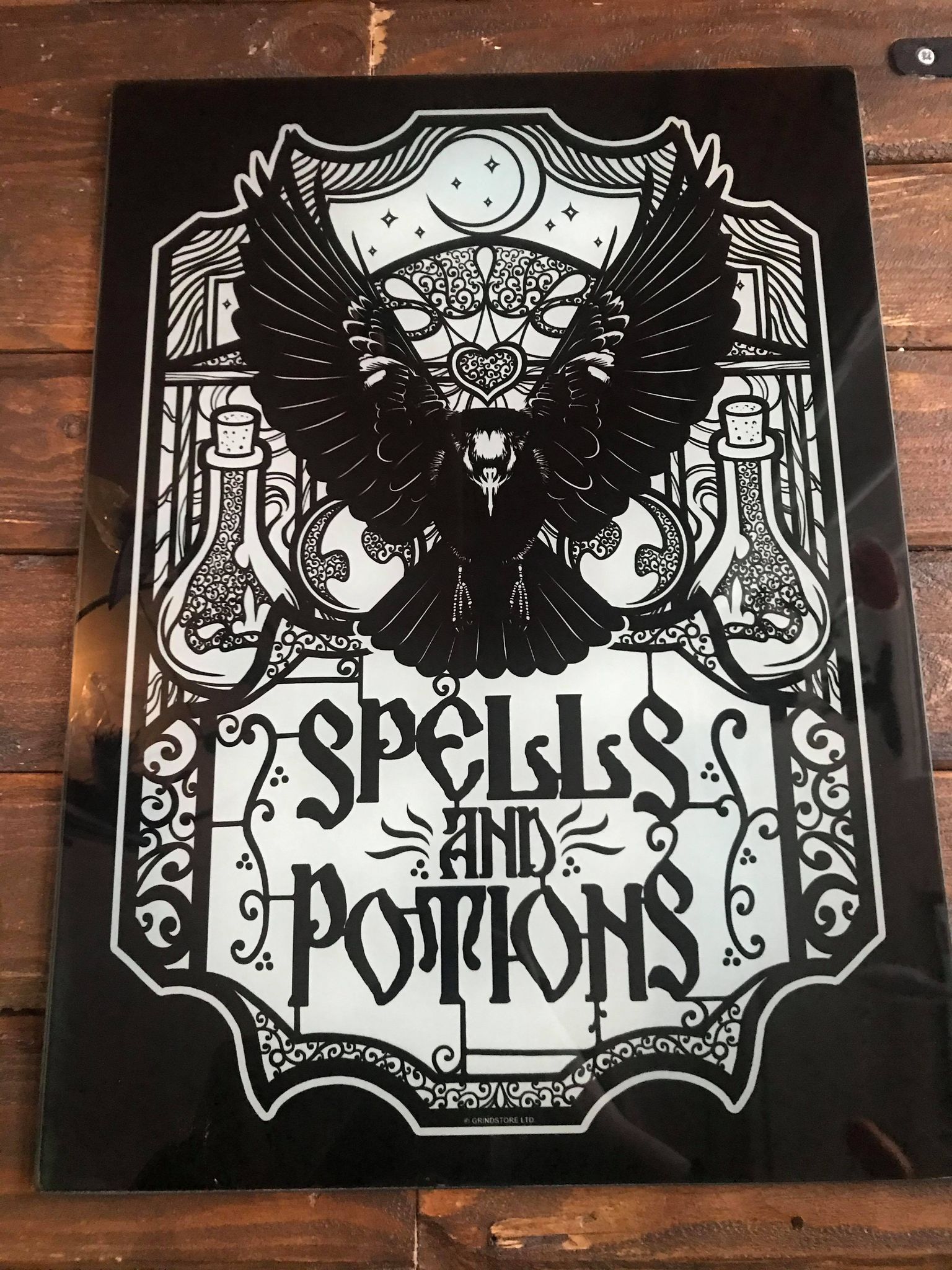 Spells & Potions Glass Chopping Board