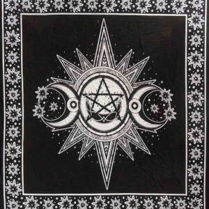 Triple Moon Altar cloth – White