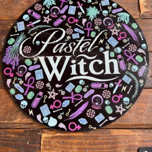 Pastel Witch Glass Chopping Board