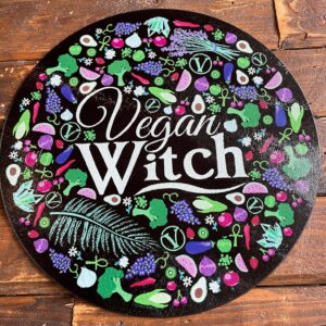 Vegan Witch Glass Chopping Board