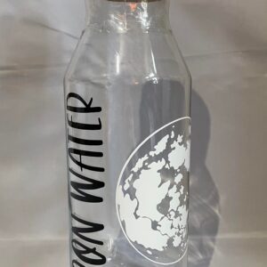 Moon Water Bottle with Cork – Black