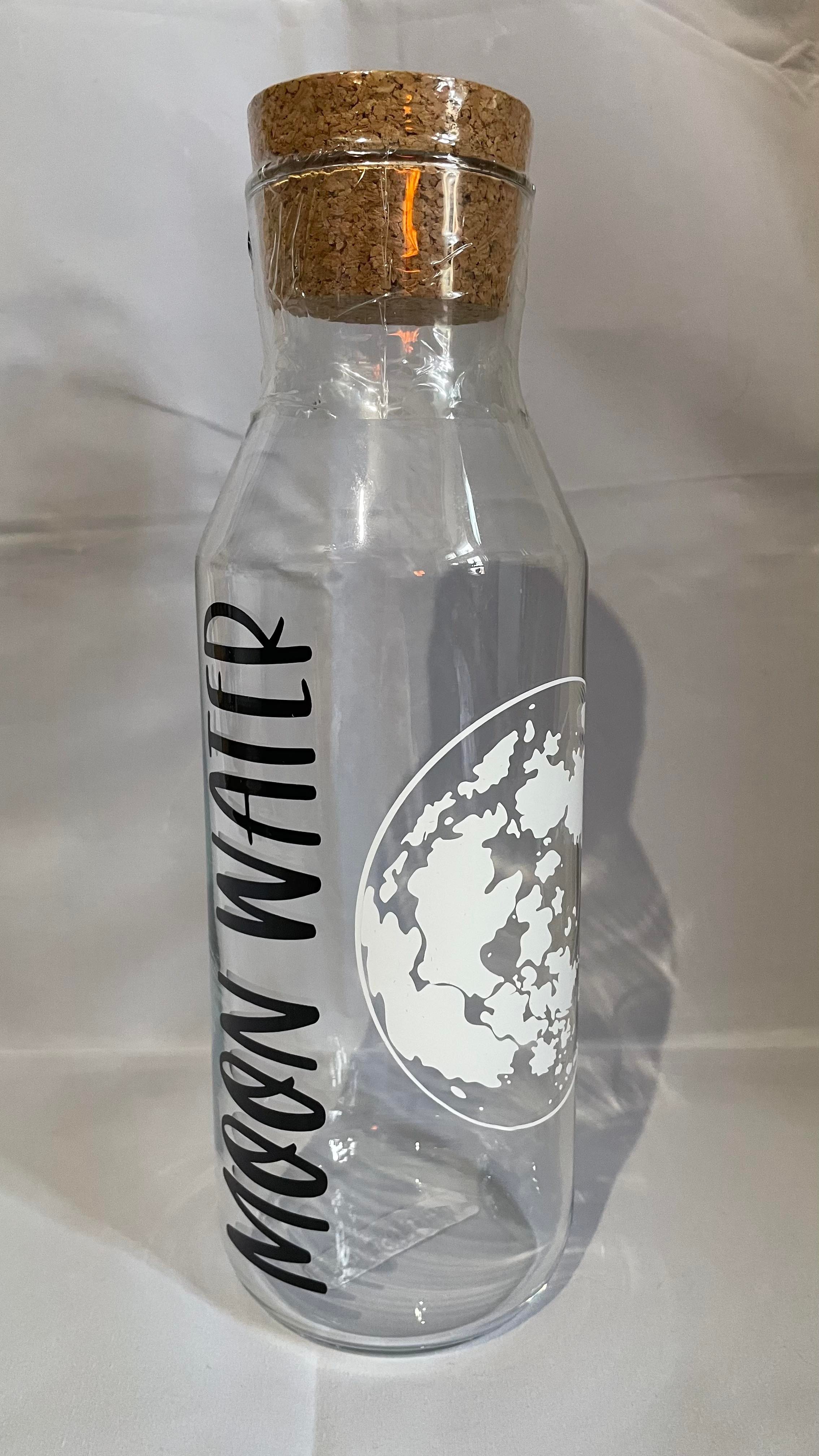 Moon Water Bottle with Cork – Black