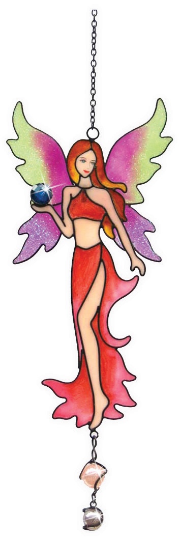 Red Fairy Light Catcher