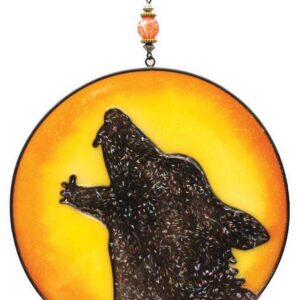 Wolf in Moon Light Catcher