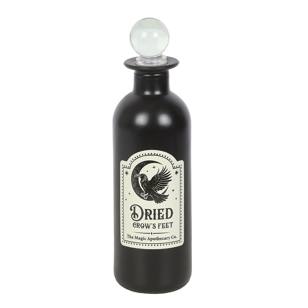 Dried Crow’s Feet Glass Potion Bottle