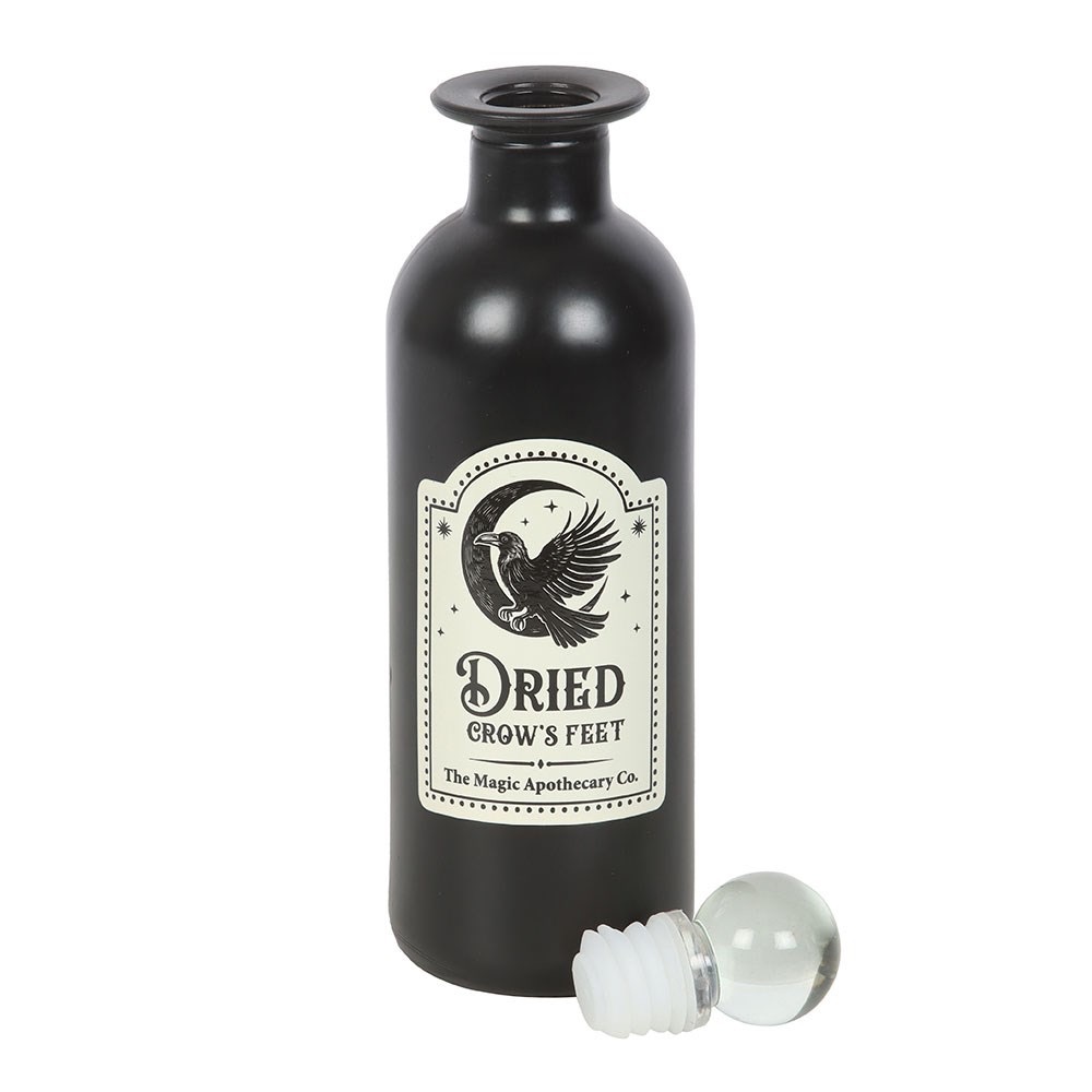 Dried Crow’s Feet Glass Potion Bottle