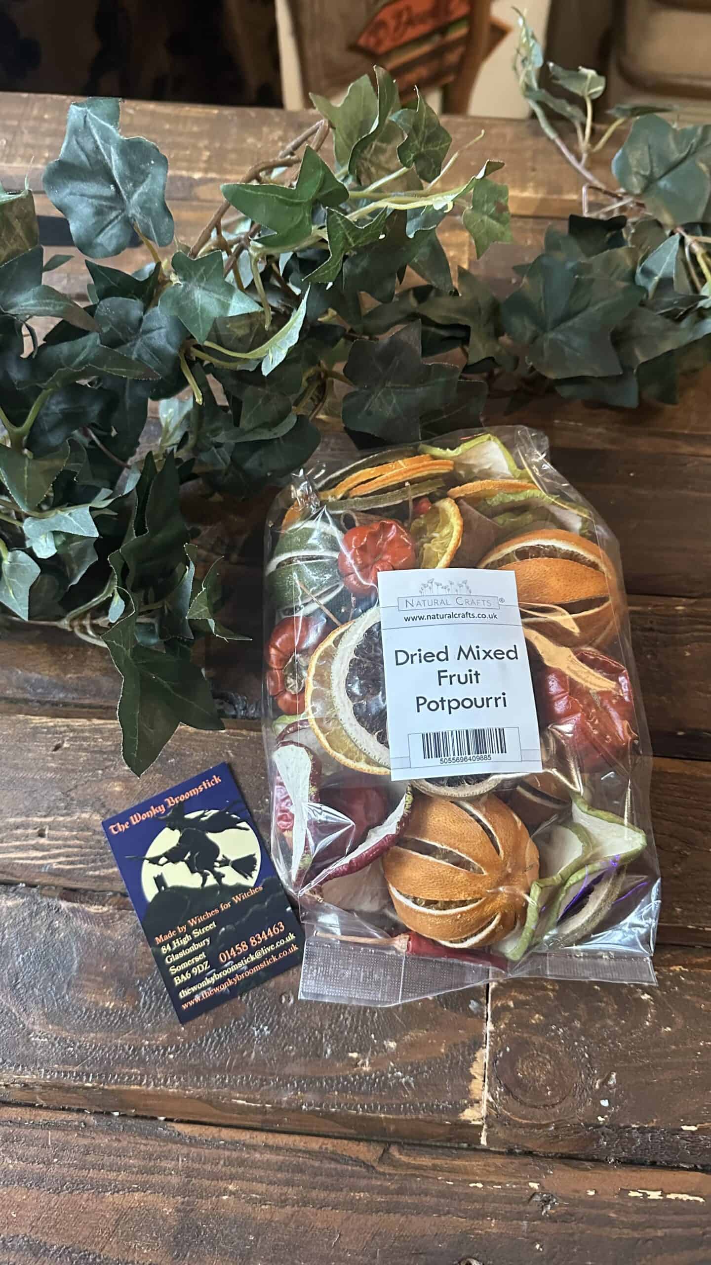 Dried mixed fruit potpourri for home decor and natural fragrance - The Wonky Broomstick UK.
