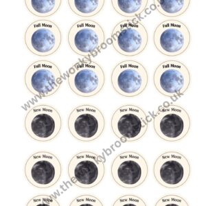 Moon Phase Sticker A5 Sheet