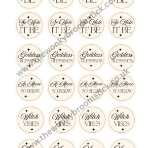 Witchy Blessings Sticker A5 Sheet