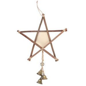 Green Witch Willow Pentagram with Bells