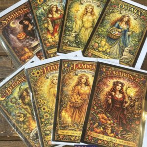Set of 8 Sabbat Witch Greeting Cards